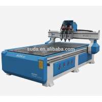 SUDA Wood Furniture Cutting Engraving 3 Head ATC CNC Router EC1325